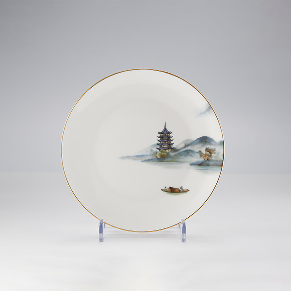 碧水雲天骨瓷擺臺(tái)餐具