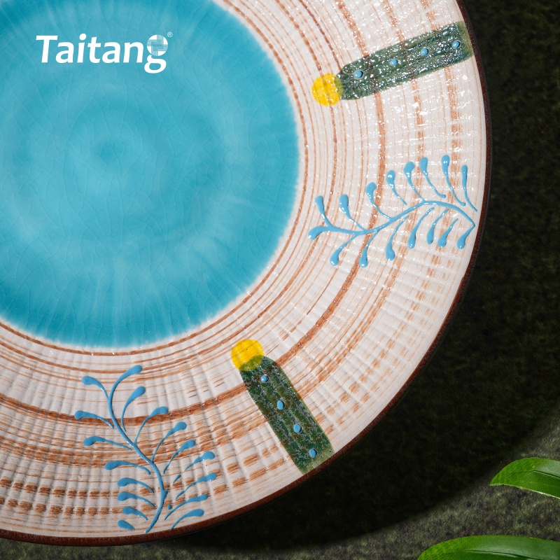 精緻彩色釉面陶瓷淺盤(pán)