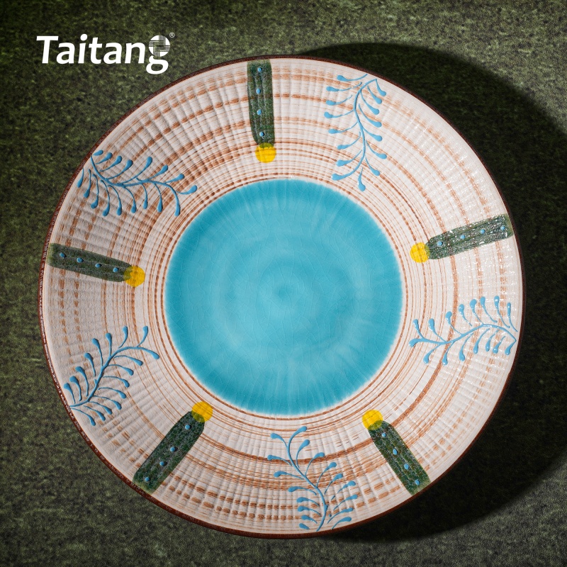 精緻彩色釉面陶瓷淺盤(pán)