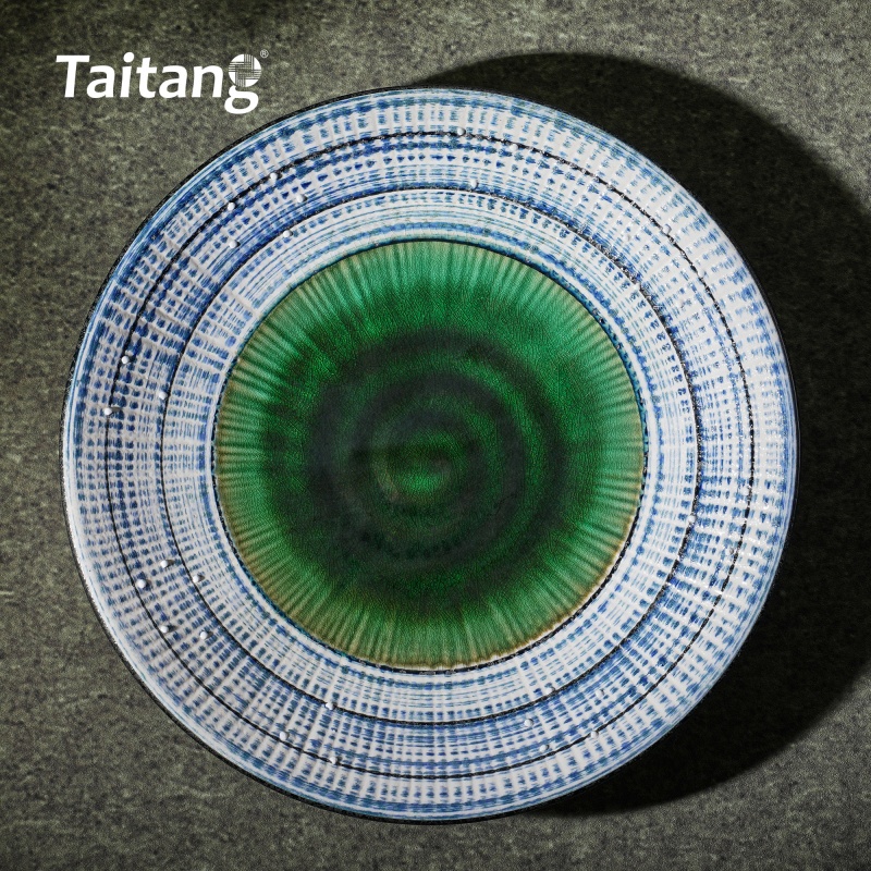 精緻彩色釉面陶瓷淺盤(pán)